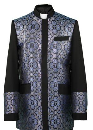 Clergy Jacket Black/Royal Blue clergyjacketbrb